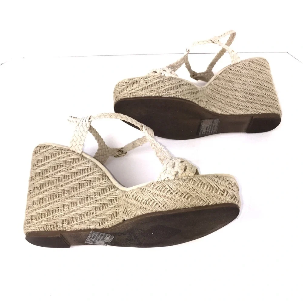 STEVE MADDEN Manngo Wedge Platform Espadrille GUC
